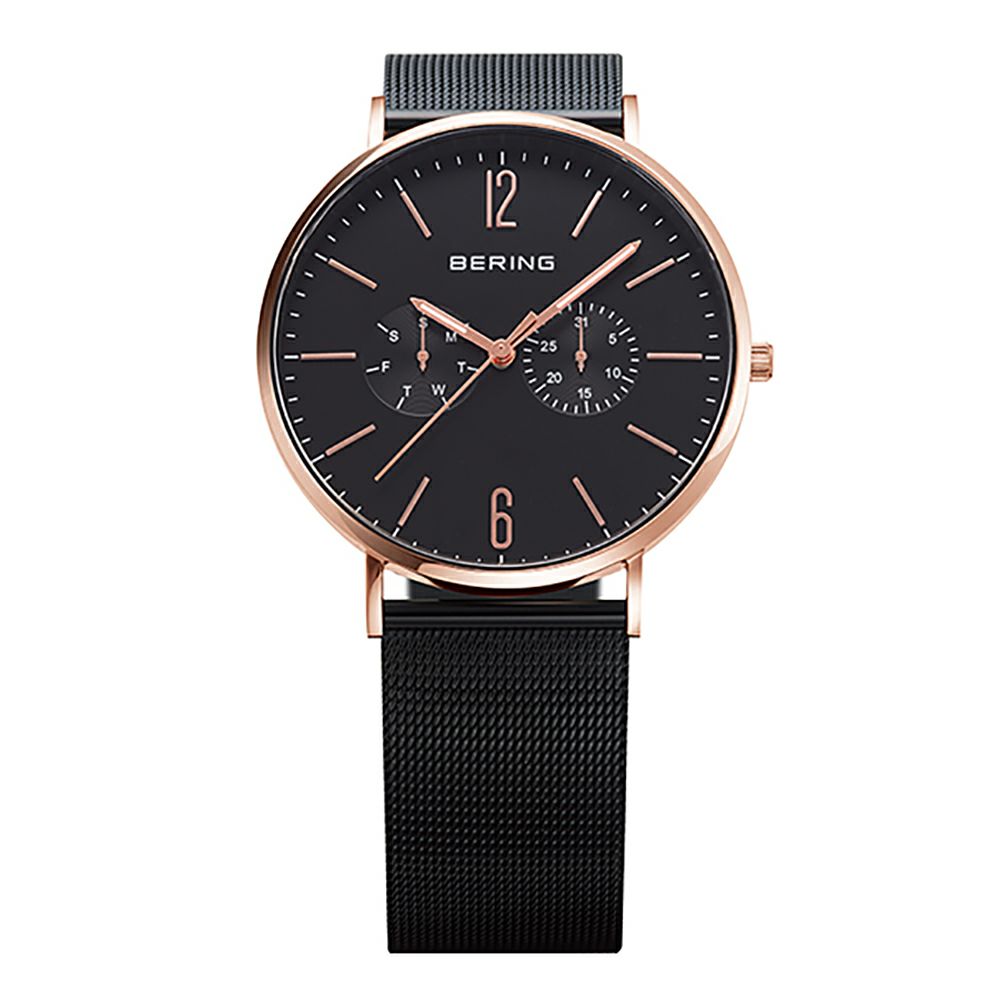 BERING Unisex Changes Black×RoseGold 14240-166（ベーリング ユニセックス腕時計 チェンジズ ブラック×ローズゴールド）