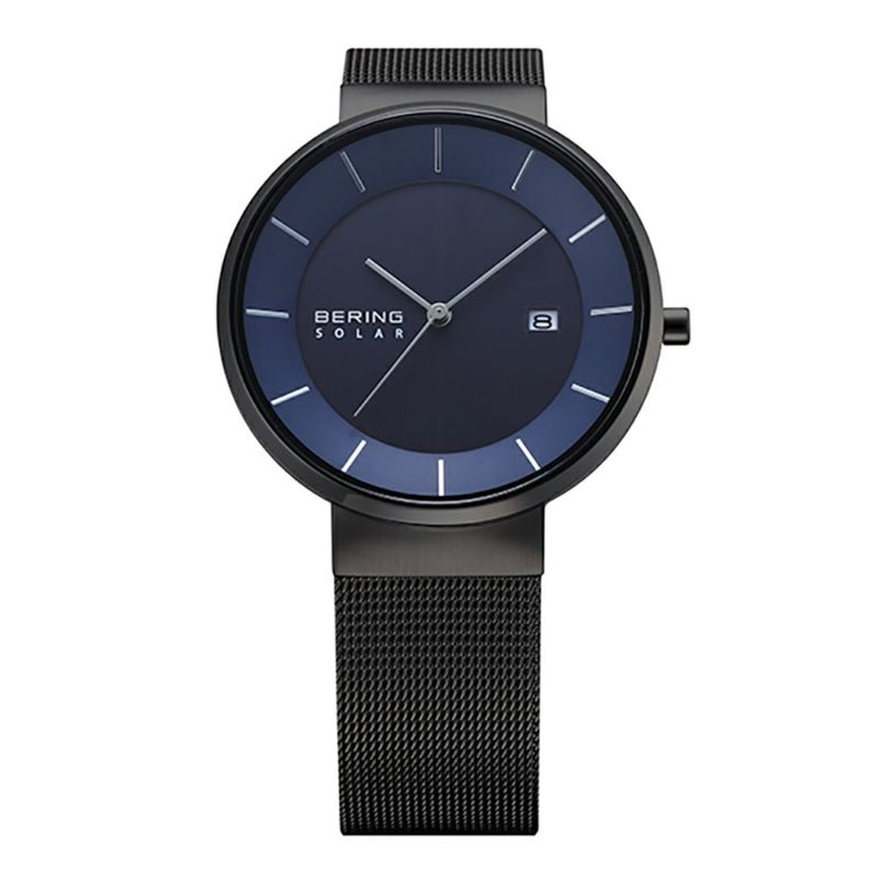 BERING Unisex Scandinavian Solar Blue×Black 14639-227