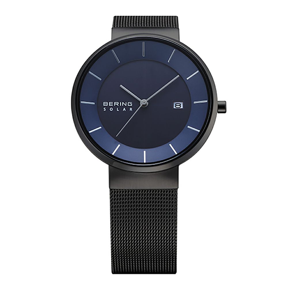 BERING Unisex Scandinavian Solar Blue×Black 14639-227