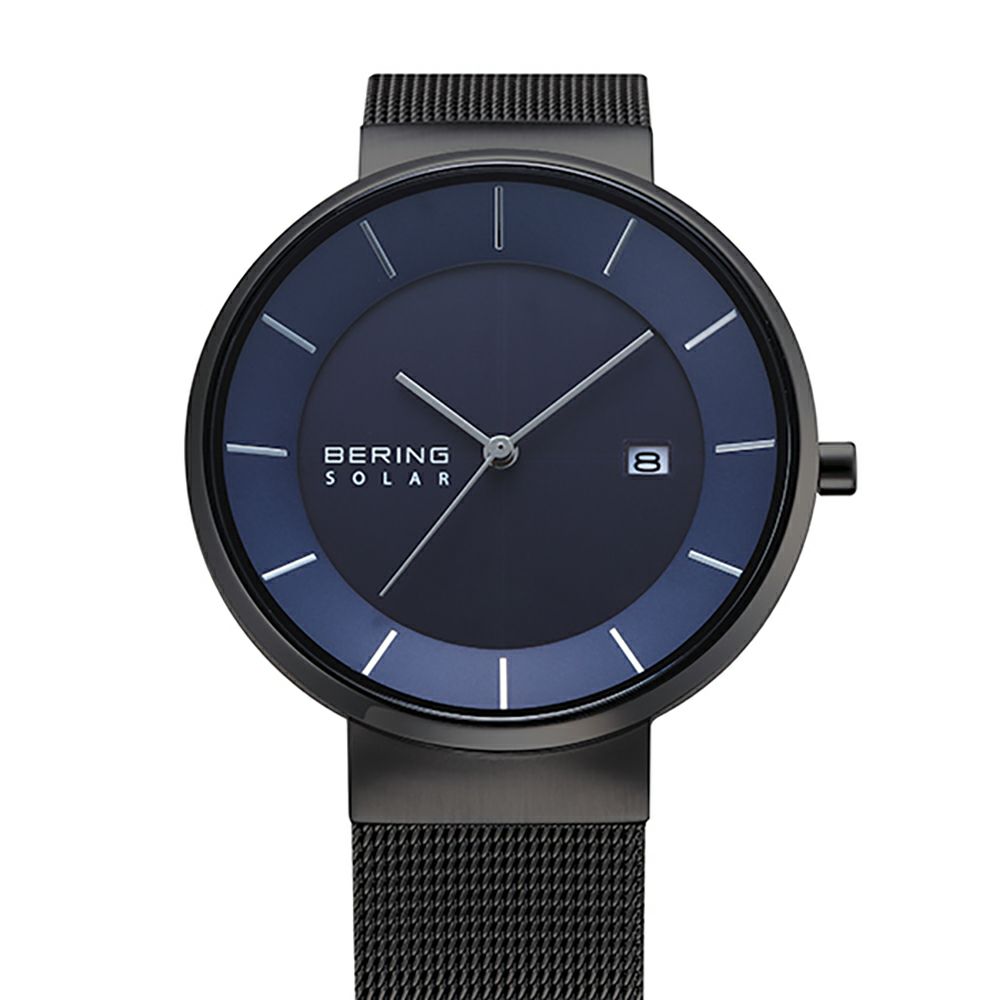 BERING Unisex Scandinavian Solar Blue×Black 14639-227