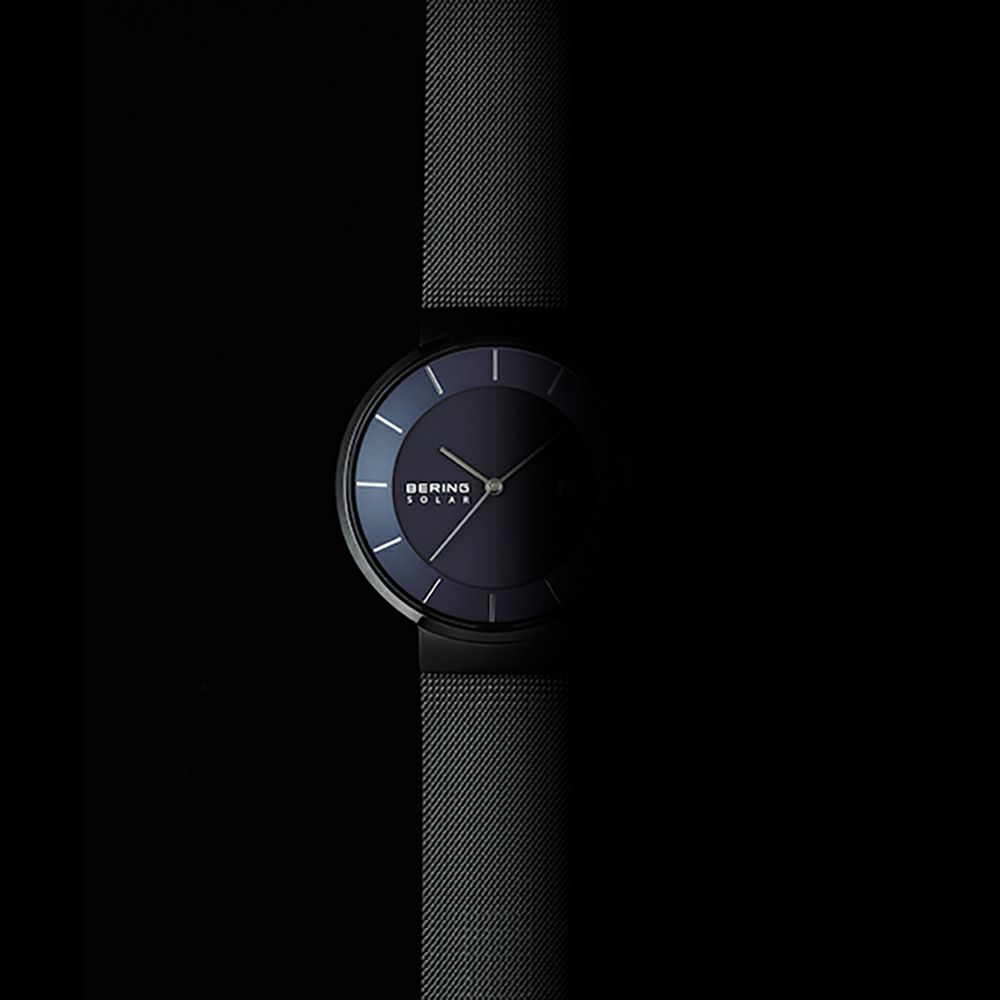 BERING Unisex Scandinavian Solar Blue×Black 14639-227