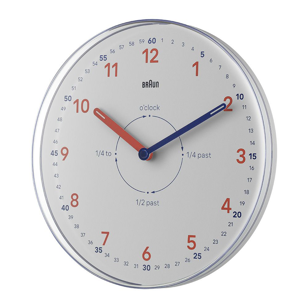 BRAUN Time Teacher WALL CLOCK WHITE BC26TW 