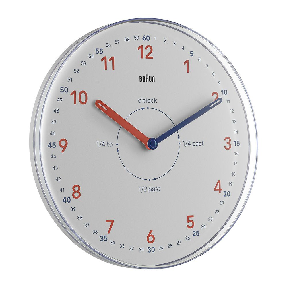 BRAUN Time Teacher WALL CLOCK WHITE BC26TW 