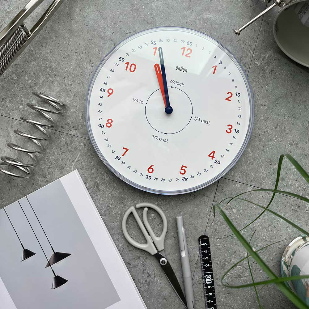 BRAUN Time Teacher WALL CLOCK WHITE BC26TW 