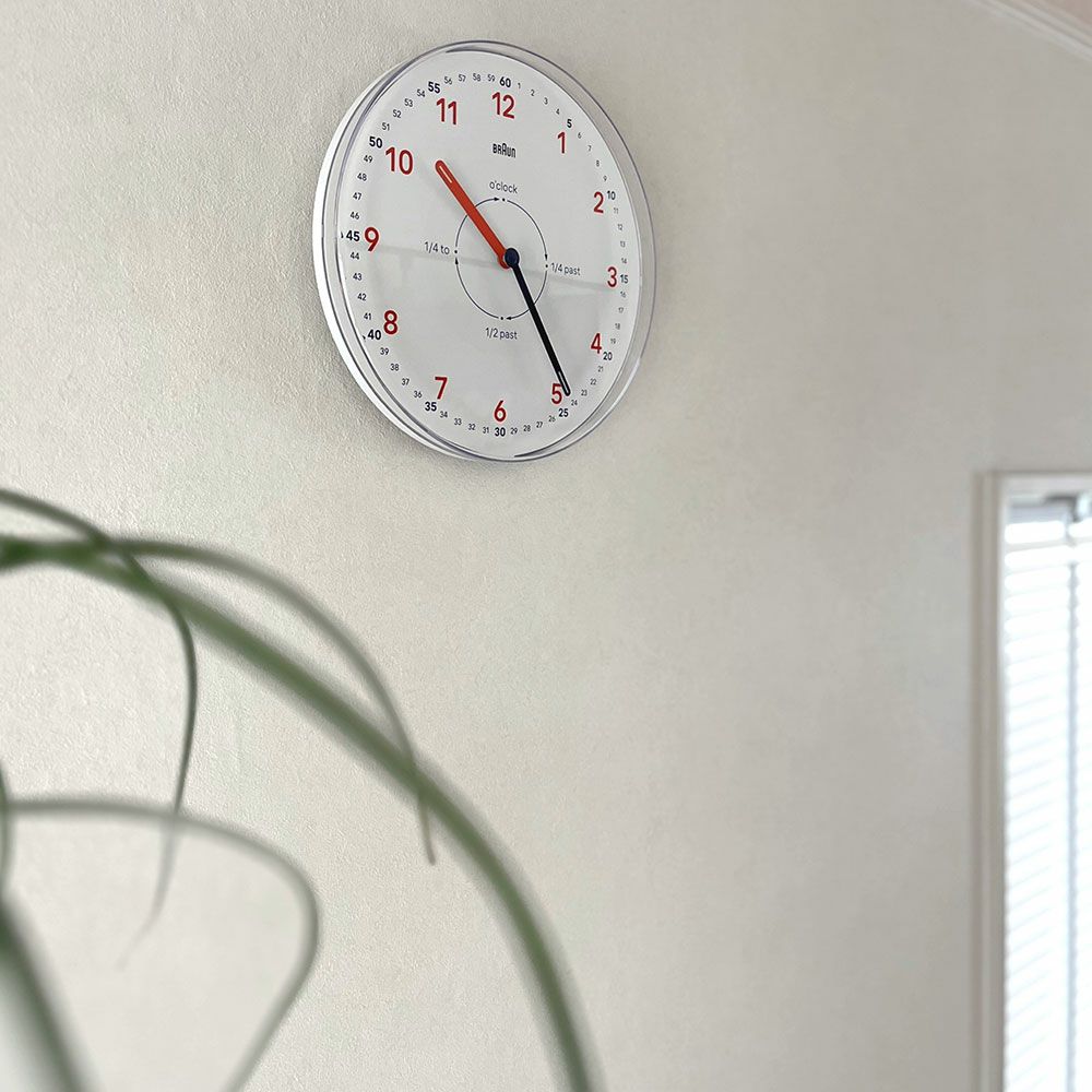 BRAUN Time Teacher WALL CLOCK WHITE BC26TW 