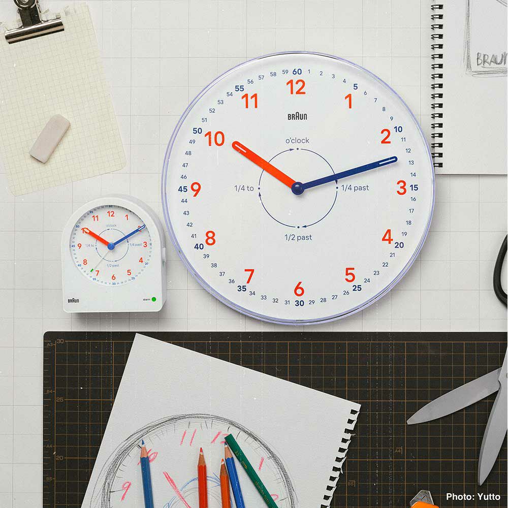BRAUN Time Teacher WALL CLOCK WHITE BC26TW 
