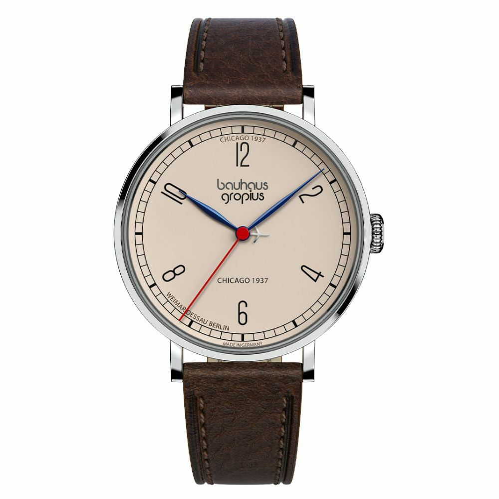 Bauhaus Walter Gropius (バウハウス・ヴァルター・グロピウス)  ニューバウハウス シカゴ1937シリーズ 数量限定 シリアルナンバー入りメンズ ユニセックス腕時計 WGN 001-01Z