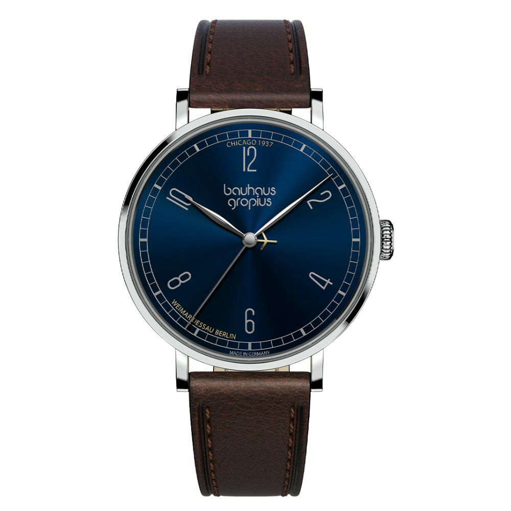 Bauhaus Walter Gropius (バウハウス・ヴァルター・グロピウス)  ニューバウハウス シカゴ1937シリーズ 数量限定 シリアルナンバー入りメンズ ユニセックス腕時計 WGN001-04Z