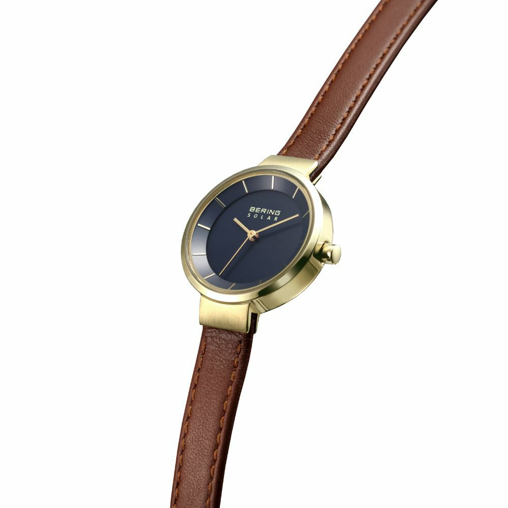 BERING Ladies Scandinavian Solar Navy Blue 14627-537 