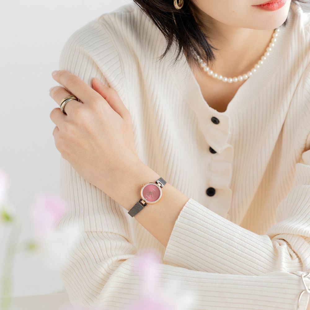 BERING Ladies Watch Classic Diamond Cherry Blossom Japan Limited 17724-069 